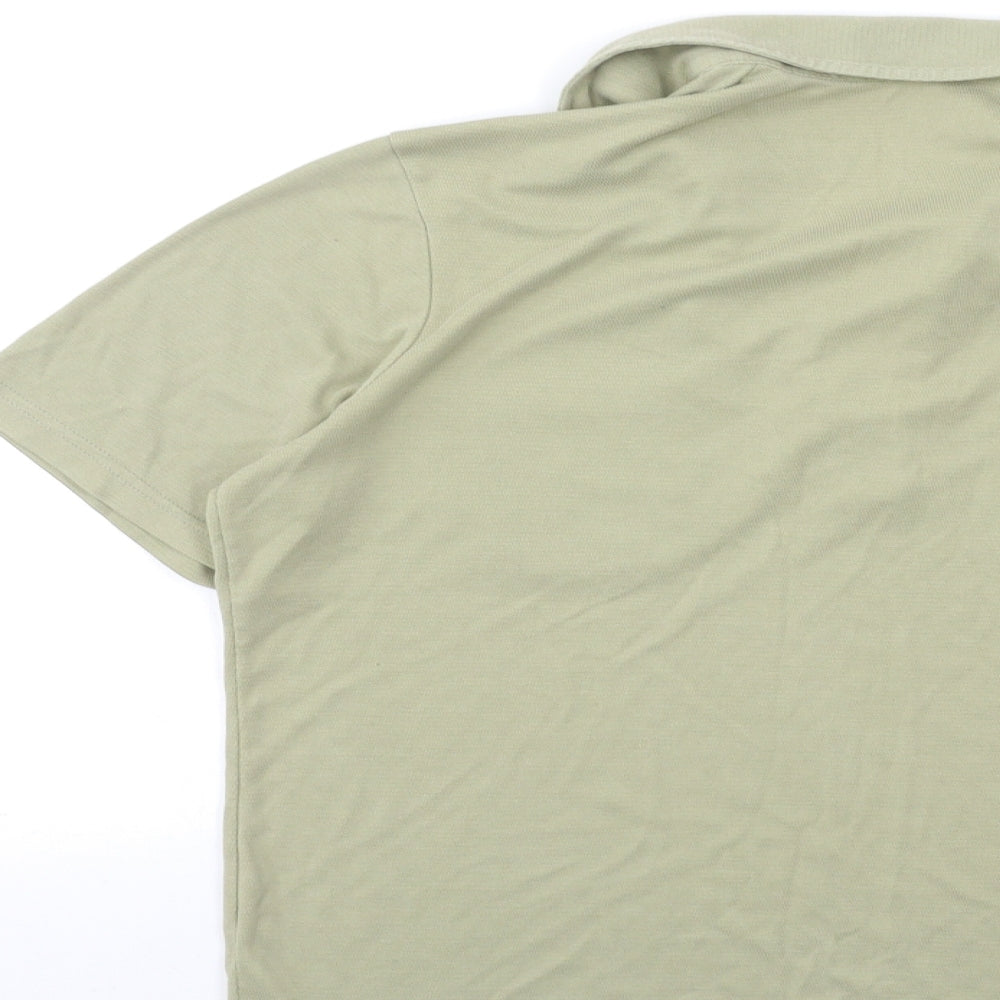 Womens UK Size 10 Matalan Green Basic Polo