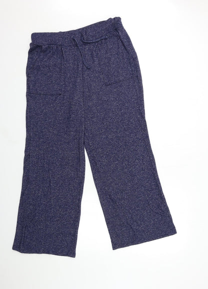 Womens UK Size 14 Marks and Spencer Regular Fit  Blue Trousers