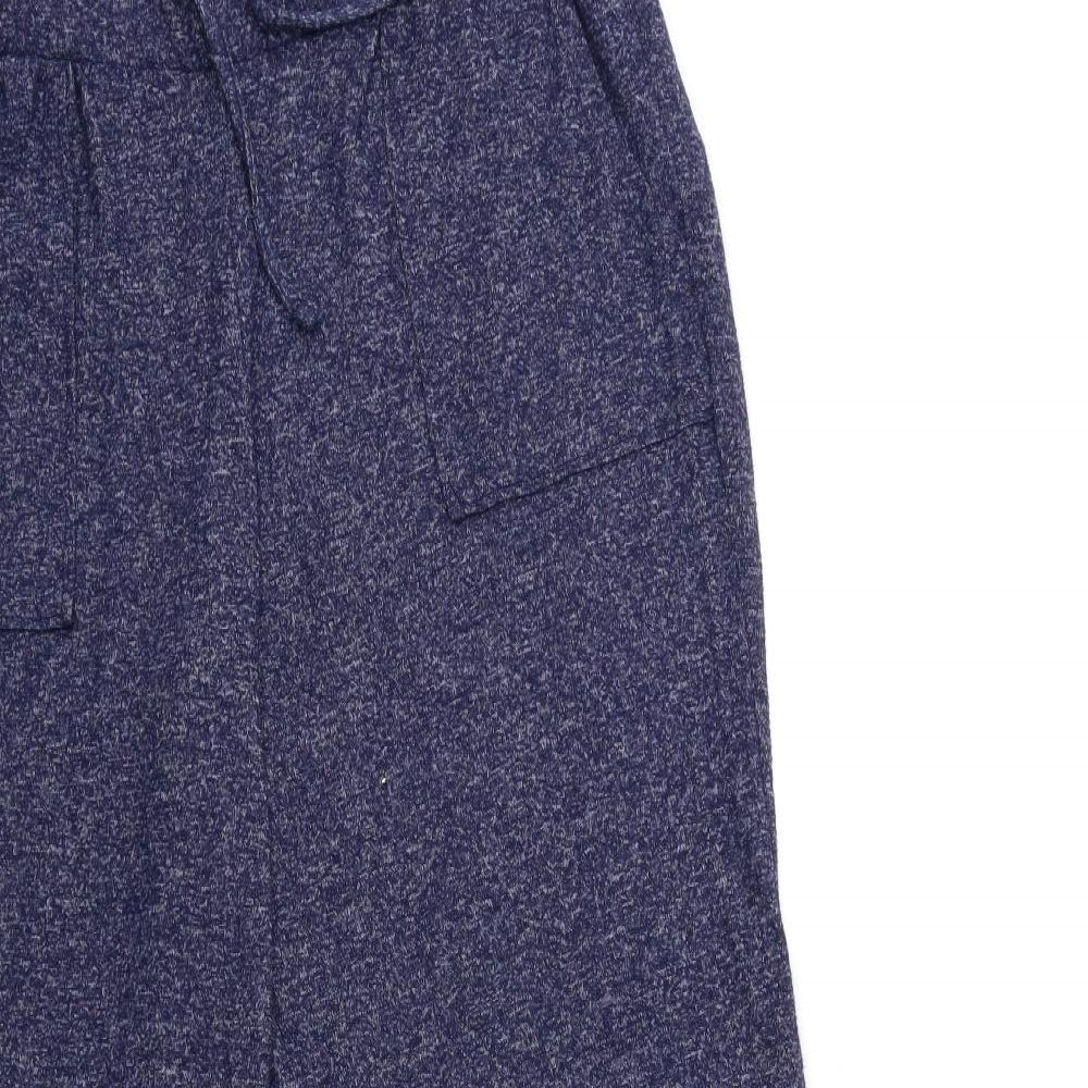 Womens UK Size 14 Marks and Spencer Regular Fit  Blue Trousers
