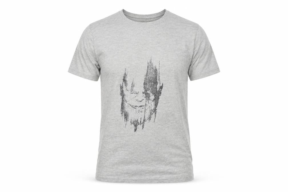 Front view of Avengers men’s grey t-shirt, size S