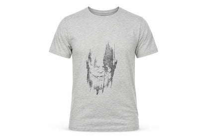 Front view of Avengers men’s grey t-shirt, size S