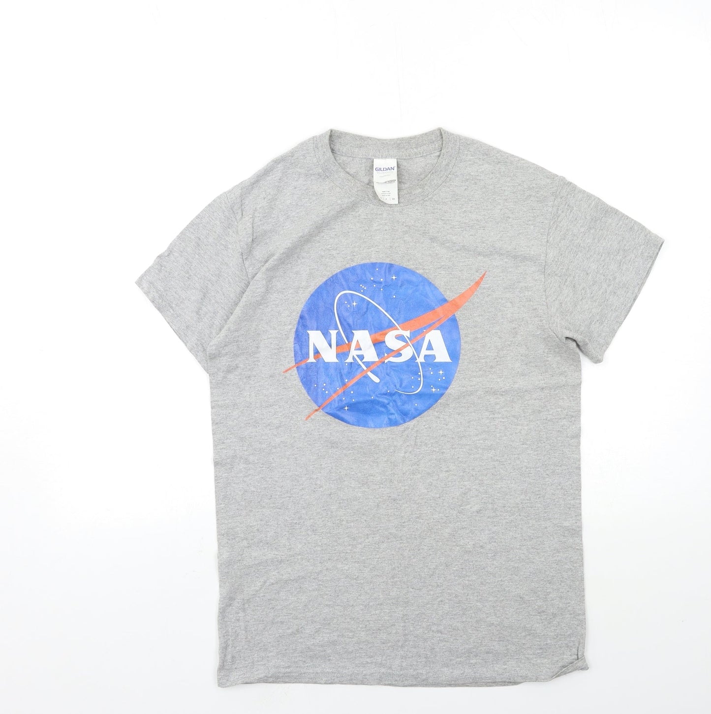Womens UK Size S Gildan Grey Basic T-Shirt