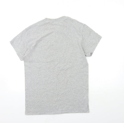 Womens UK Size S Gildan Grey Basic T-Shirt