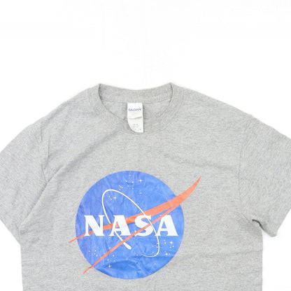 Womens UK Size S Gildan Grey Basic T-Shirt