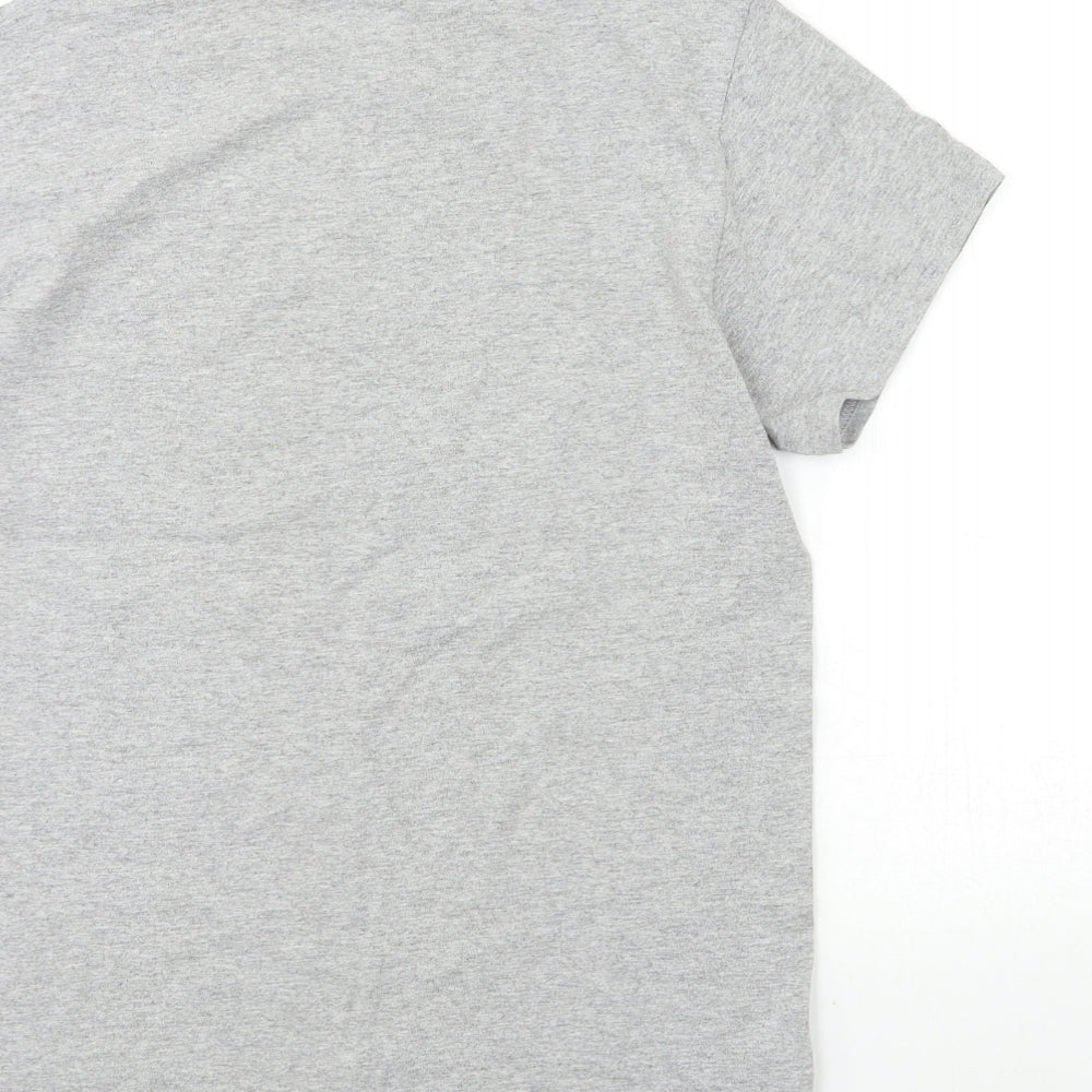Womens UK Size S Gildan Grey Basic T-Shirt
