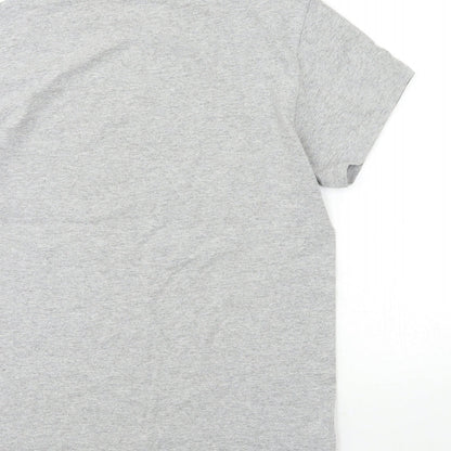 Womens UK Size S Gildan Grey Basic T-Shirt