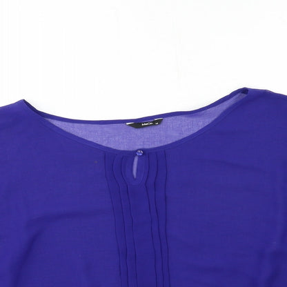 Womens UK Size 14 M&Co Blue Basic Blouse