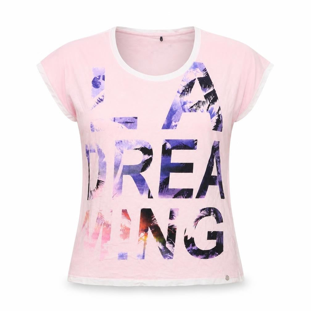 Womens UK Size 14 Olsen Pink Basic T-Shirt