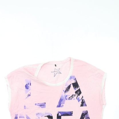 Womens UK Size 14 Olsen Pink Basic T-Shirt