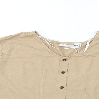 Womens UK Size XL BPC Brown Basic T-Shirt