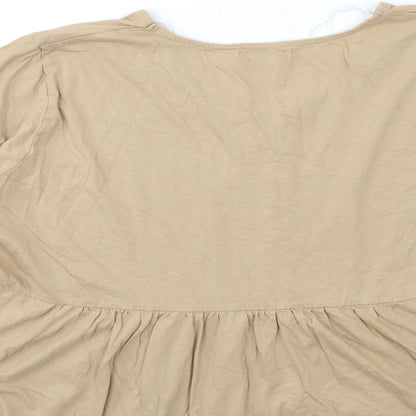 Womens UK Size XL BPC Brown Basic T-Shirt