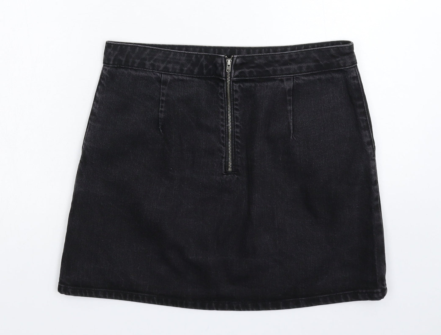 Womens UK Size 30 in Topshop A-Line Denim Skirt