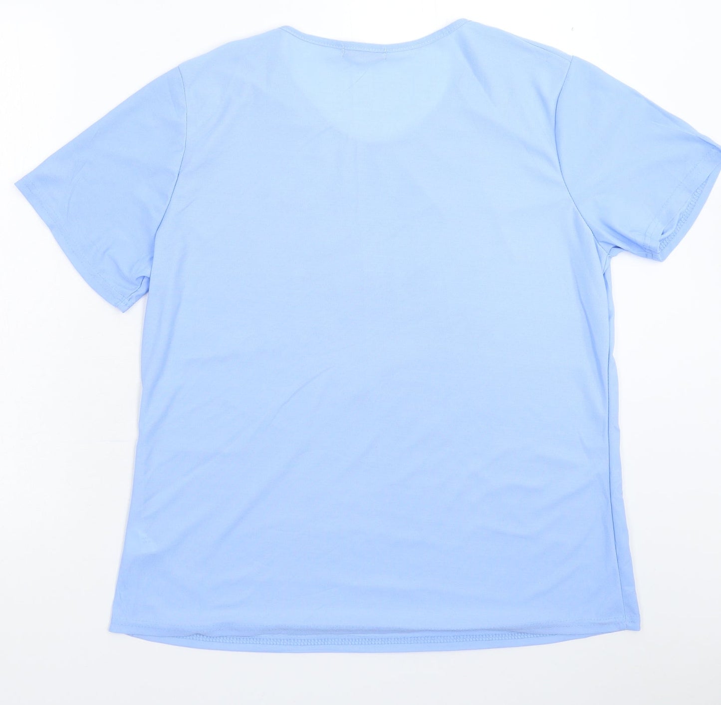Womens UK Size L Xin Da Blue Basic T-Shirt