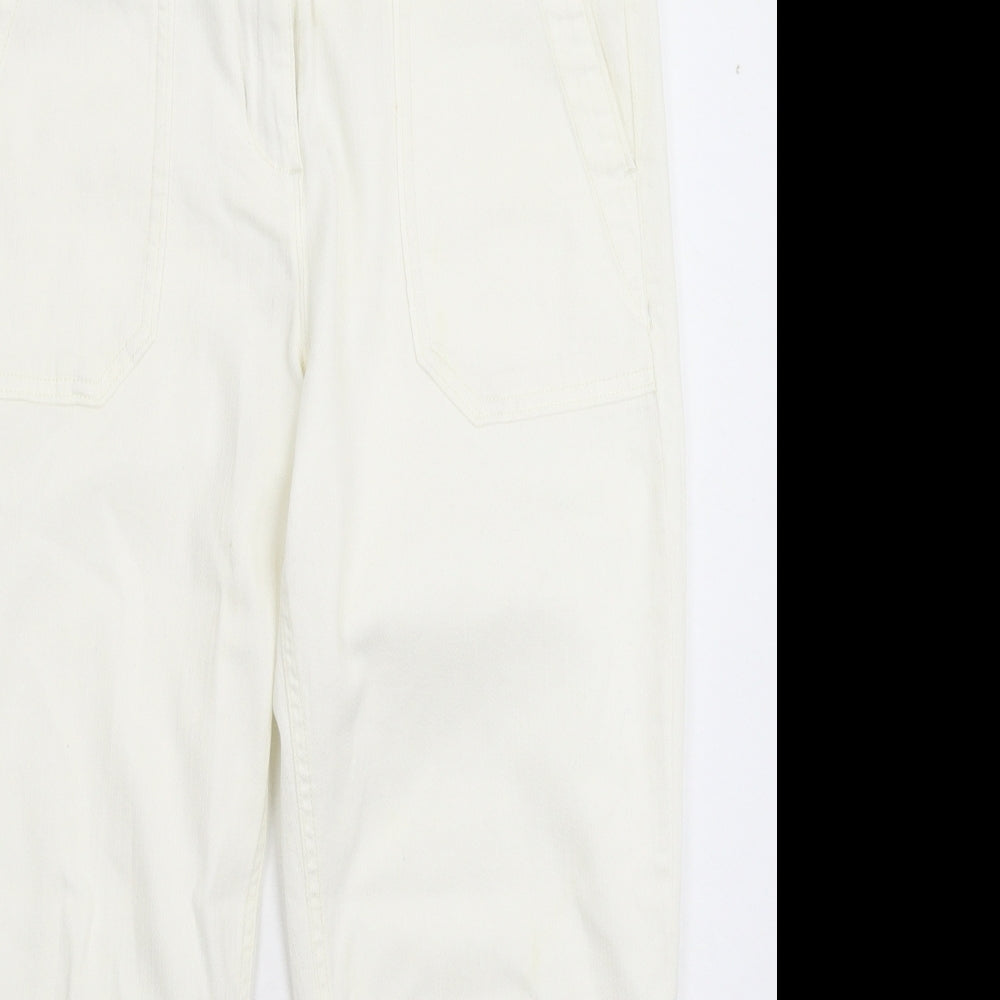 NEXT Womens White  Denim Straight Jeans Size 10 L25 in