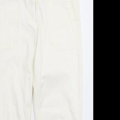 NEXT Womens White  Denim Straight Jeans Size 10 L25 in