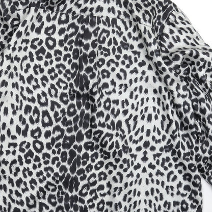 Exquiss Womens Multicoloured Animal Print  Basic Button-Up Size L