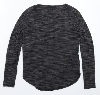 Womens UK Size 6 New Look Grey Basic T-Shirt