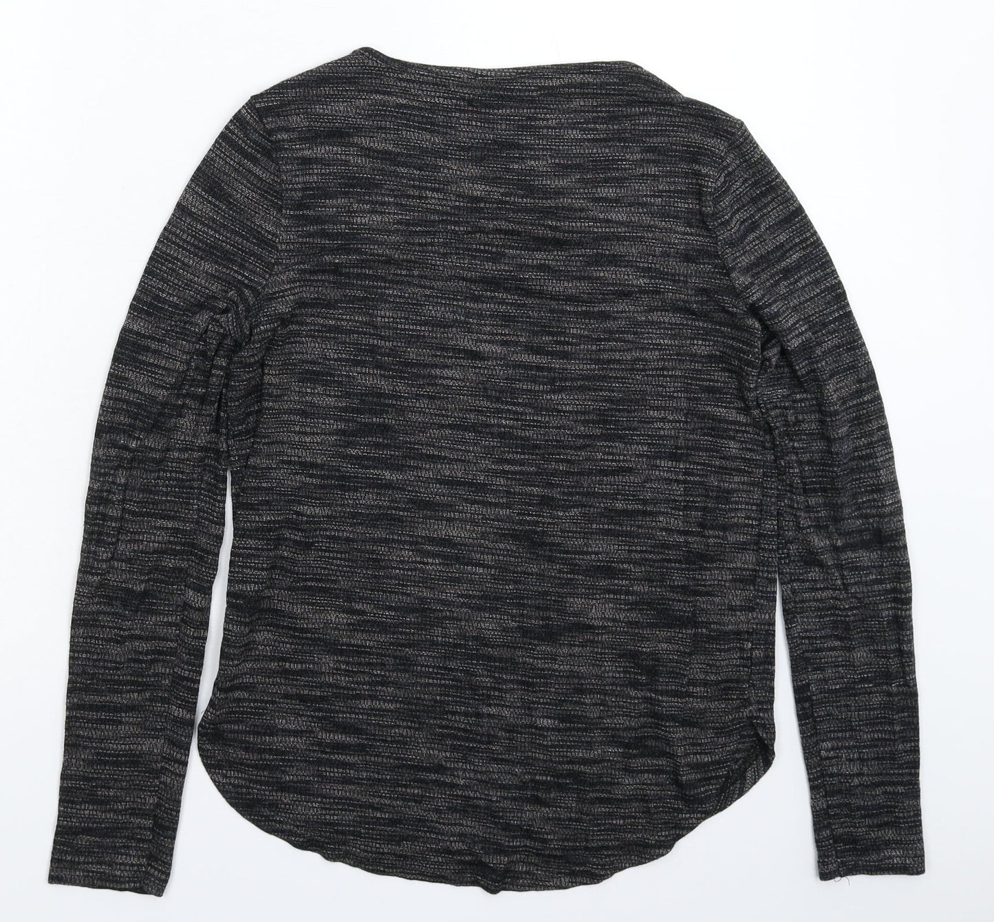 Womens UK Size 6 New Look Grey Basic T-Shirt