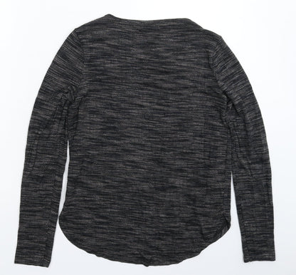 Womens UK Size 6 New Look Grey Basic T-Shirt