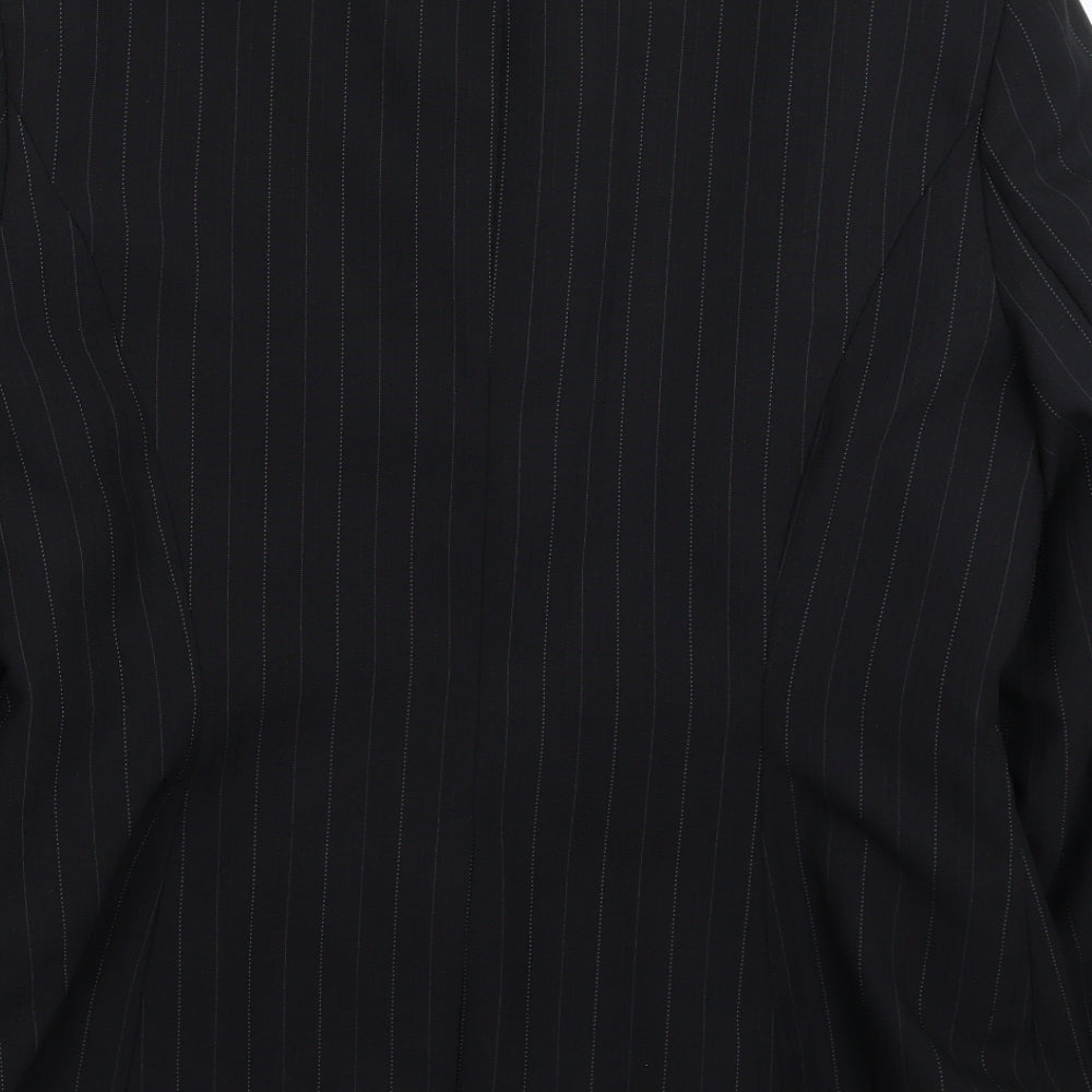 Atmosphere Womens Black Striped  Jacket Suit Jacket Size 14