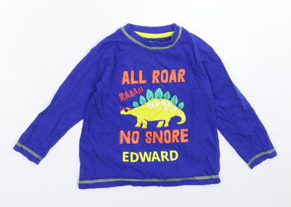 Additional front view of Studio boys’ blue basic t-shirt, size 3-4, years