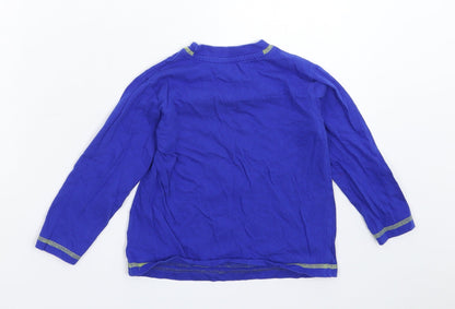 Back view of Studio boys’ blue basic t-shirt, size 3-4, years