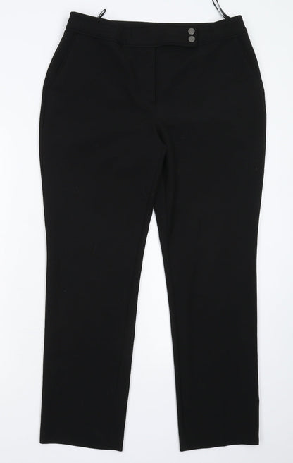 Womens UK Size 12 Very Slim Fit  Black Trousers