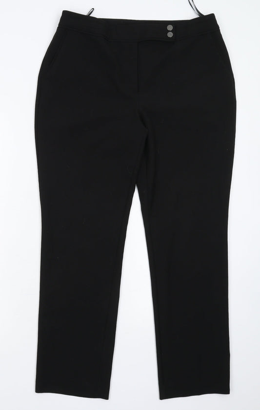 Womens UK Size 12 Very Slim Fit  Black Trousers