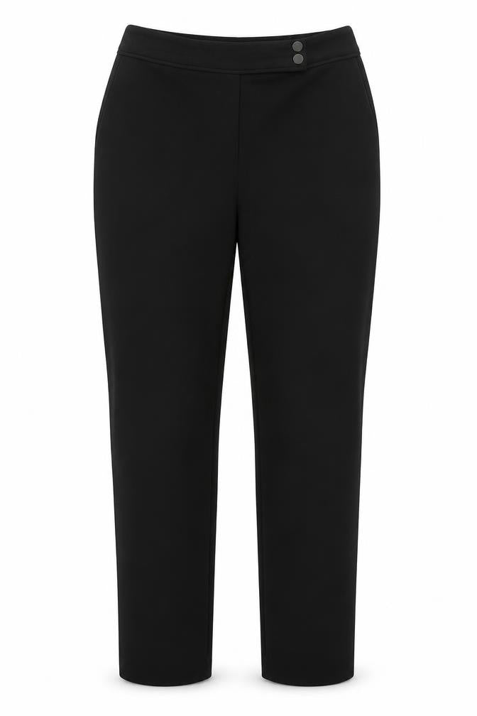 Front view of Very women’s black trousers, size UK 12, 28-inch leg