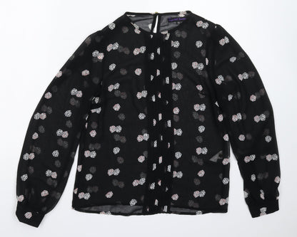 Womens UK Size XS Sugarhill Black Basic Blouse