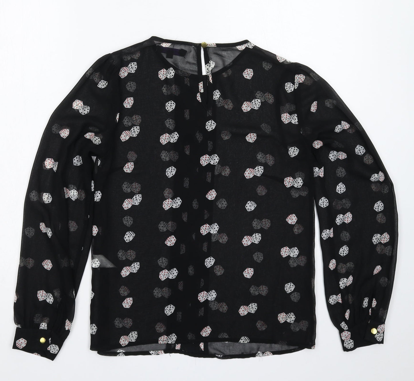 Womens UK Size XS Sugarhill Black Basic Blouse