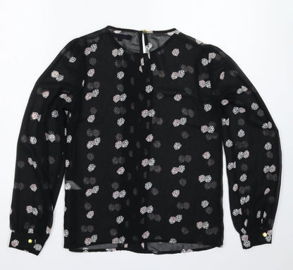 Womens UK Size XS Sugarhill Black Basic Blouse