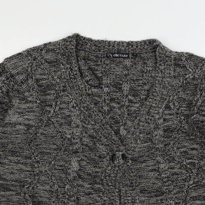 Womens UK Size L Ellie Louise Grey Cardigan Jumper