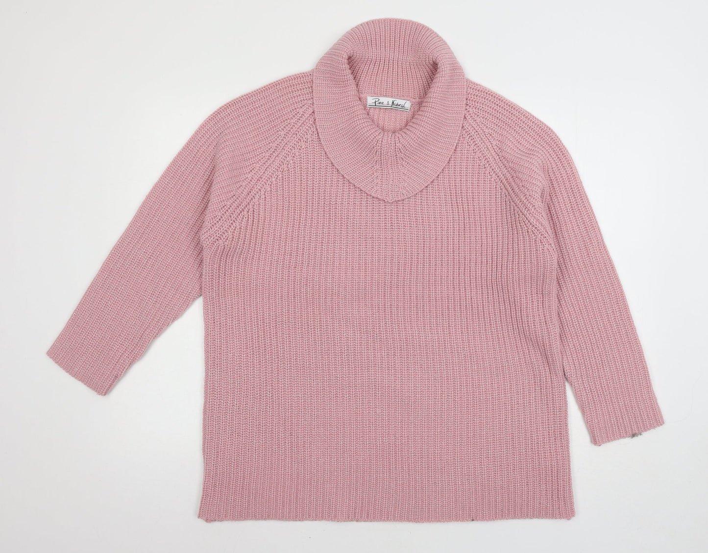 Womens UK Size M Pure & Natural Pink Pullover Jumper
