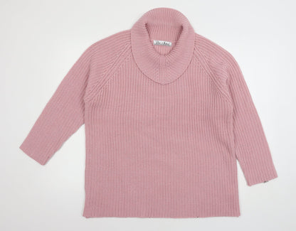 Womens UK Size M Pure & Natural Pink Pullover Jumper
