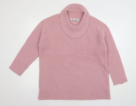 Womens UK Size M Pure & Natural Pink Pullover Jumper