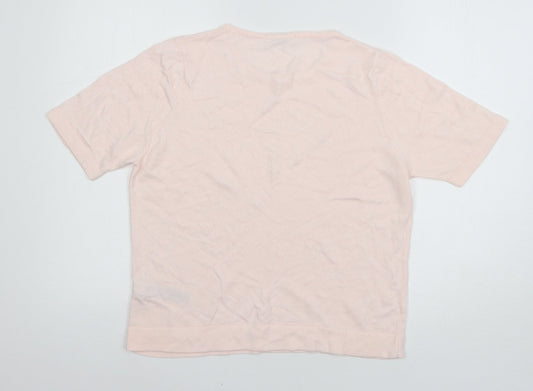 Primark Womens Pink  Knit Basic T-Shirt Size 14