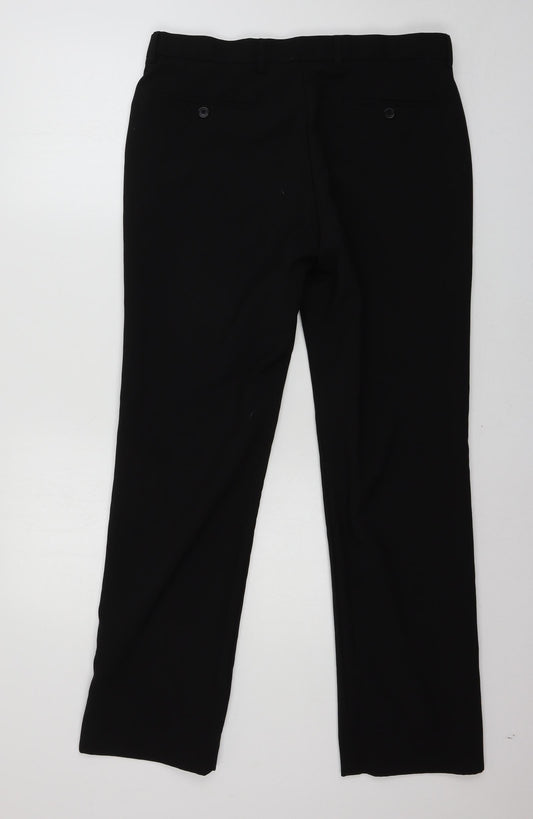 Womens UK Size 34 in NEXT Regular Fit  Black Trousers