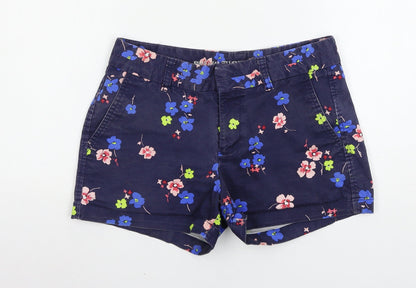 Gap Womens Blue Floral  Sailor Shorts Size 28 in