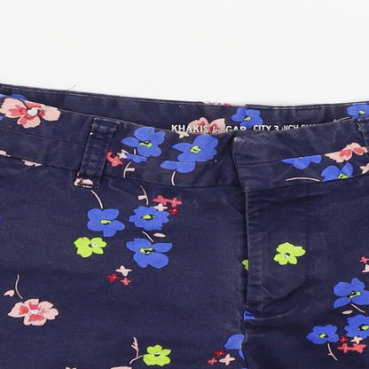 Gap Womens Blue Floral  Sailor Shorts Size 28 in