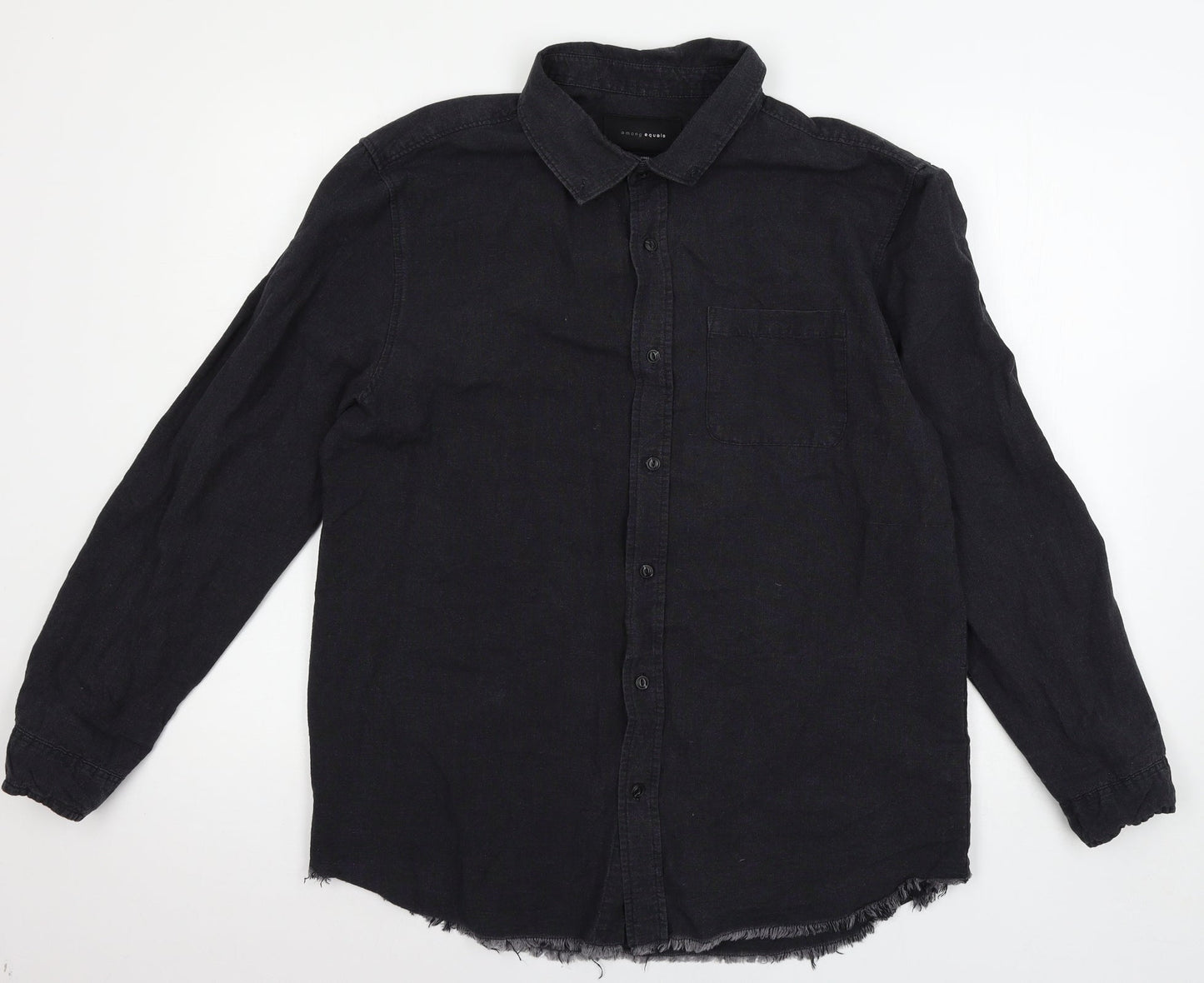 Among Essentials Mens Blue  Denim  Button-Up Size L