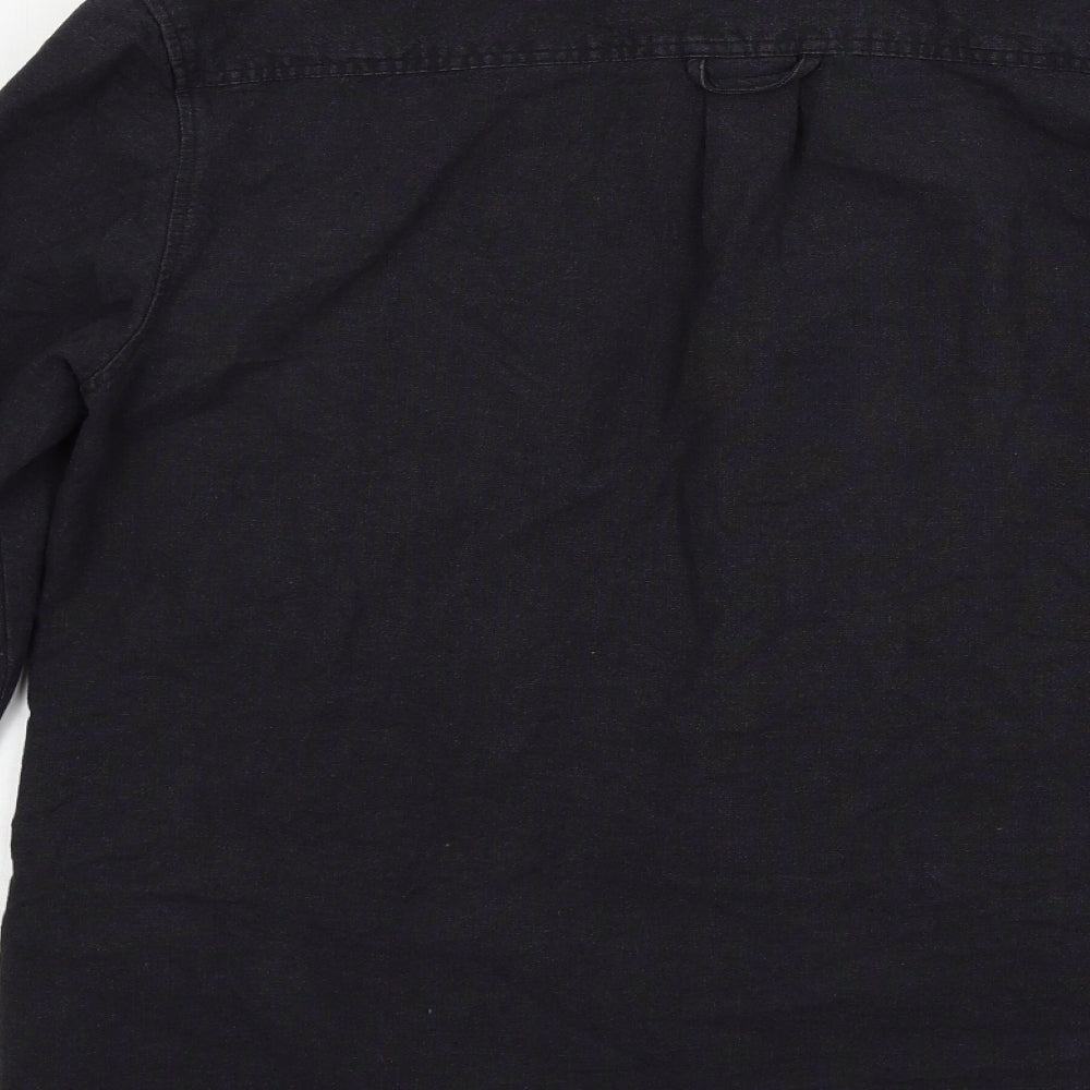 Among Essentials Mens Blue  Denim  Button-Up Size L