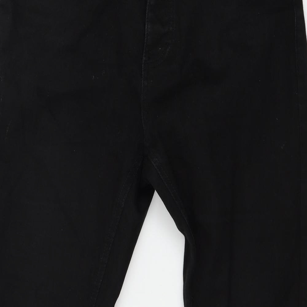 Mens UK Size 32 in Brave Soul Regular Fit Straight Black Jeans
