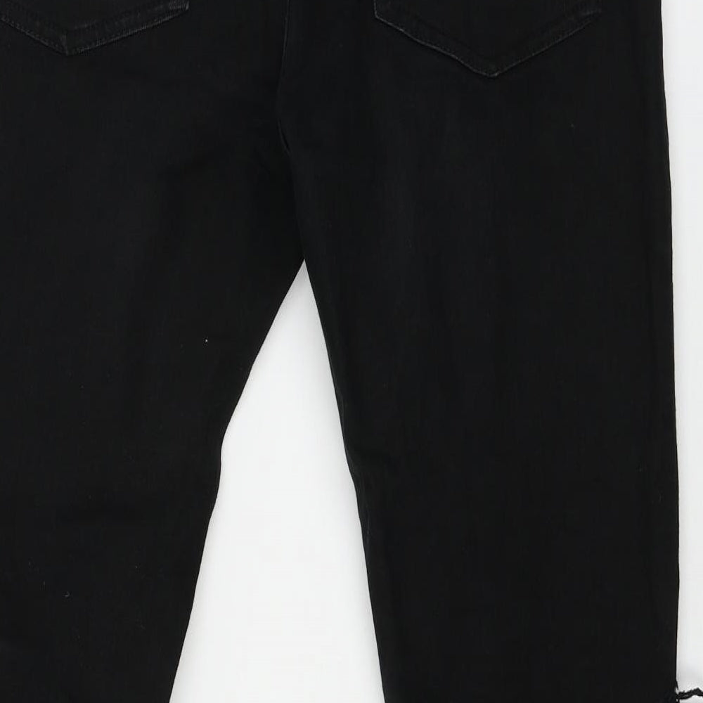 Mens UK Size 32 in Brave Soul Regular Fit Straight Black Jeans