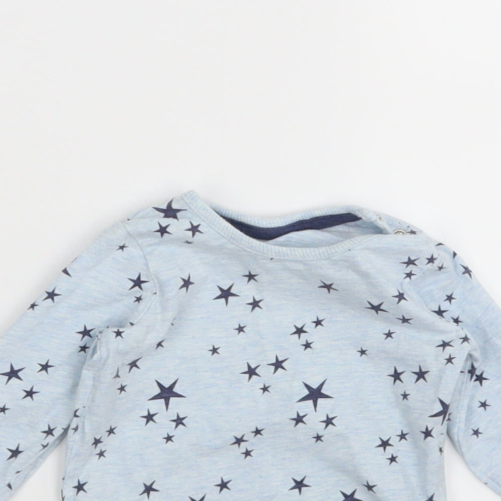 George  Blue Argyle/Diamond  Babygrow One-Piece Size 6-9 Months