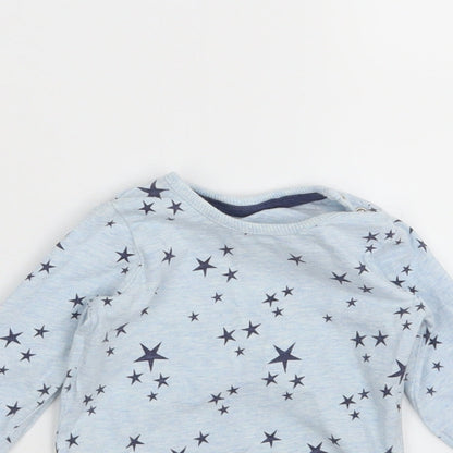 George  Blue Argyle/Diamond  Babygrow One-Piece Size 6-9 Months