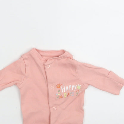 PRIMARK   Pink Floral  Babygrow One-Piece Size Newborn