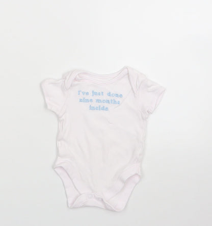 George Girls White   Babygrow One-Piece Size 0-3 Months