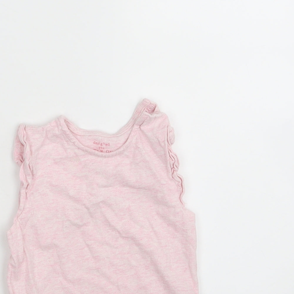 F&F Girls Pink   Babygrow One-Piece Size 12-18 Months