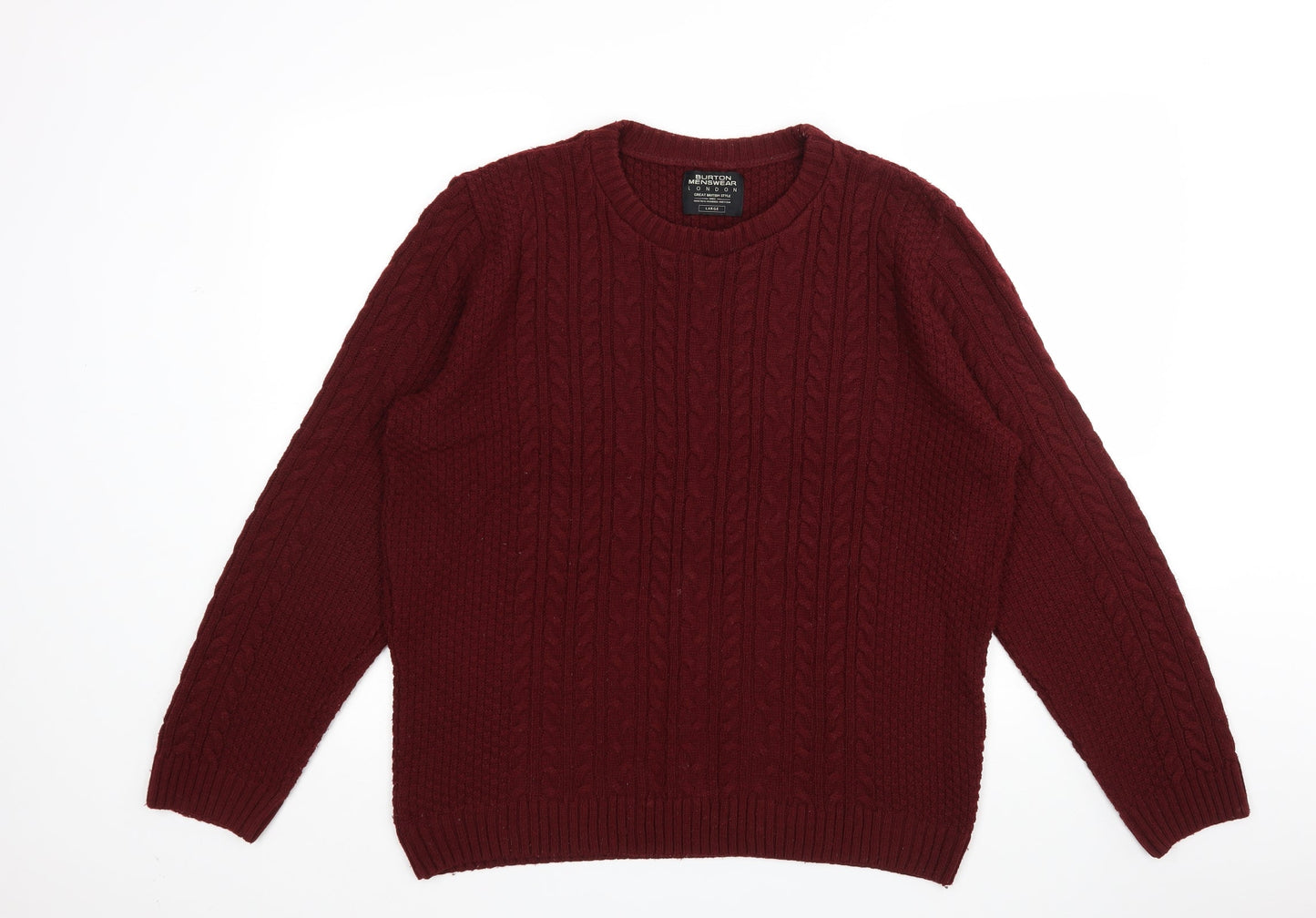Mens UK Size L Burton Red Pullover Sweatshirt